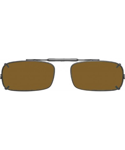 Visionaries Polarized Clip on Sunglasses - True Rec - Bronze Frame - 58 x 37 Eye $29.88 Designer