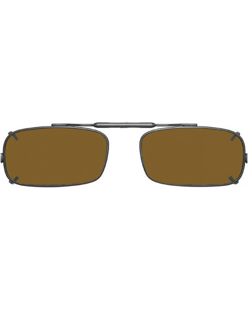 Visionaries Polarized Clip on Sunglasses - True Rec - Bronze Frame - 58 x 37 Eye $29.88 Designer