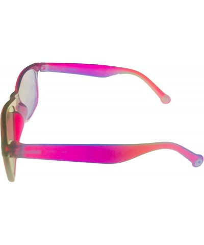 Mens Fuchsia Rectangle Plastic Square Sunglass H010 $20.73 Rectangular