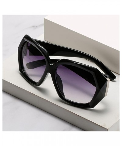 Fashion Big Frame Men and Women Sunglasses Outdoor Holiday Beach Decoration (Color : A, Size : Medium) Medium E $16.71 Designer