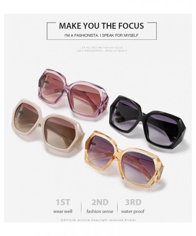 Fashion Big Frame Men and Women Sunglasses Outdoor Holiday Beach Decoration (Color : A, Size : Medium) Medium E $16.71 Designer