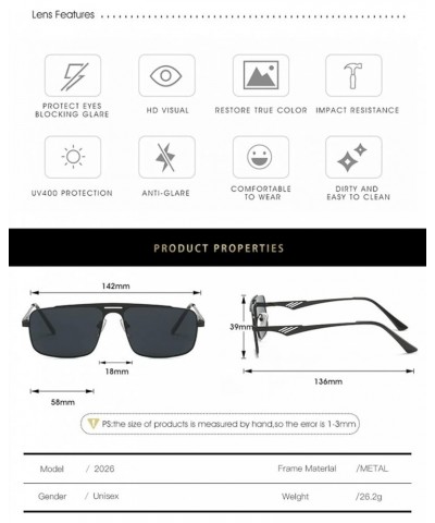 Square Business Casual Men's Outdoor Sports Driving Sunglasses (Color : 3, Size : 1) 1 2 $15.68 Sport