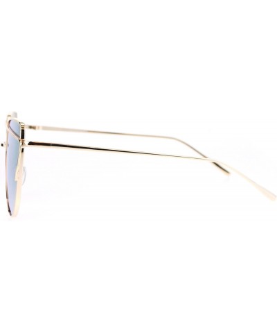 PASTL Pink Mirrored Lens Sunglasses Womens Gold Metal Cateye Frame UV 400 $10.41 Cat Eye