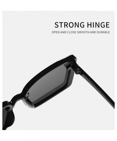 Square Personality Large Frame UV400 Men And Women Sunglasses Outdoor Holiday Trendy UV400 Sunglasses Gift D $11.69 Designer