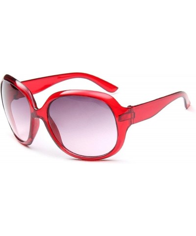 Women's Plastic Classical Oversized Butterfly Sunglasses Red gradient purple $7.53 Oversized