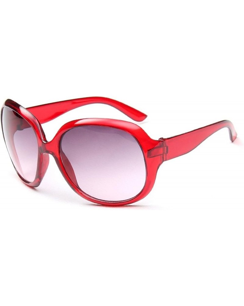 Women's Plastic Classical Oversized Butterfly Sunglasses Red gradient purple $7.53 Oversized