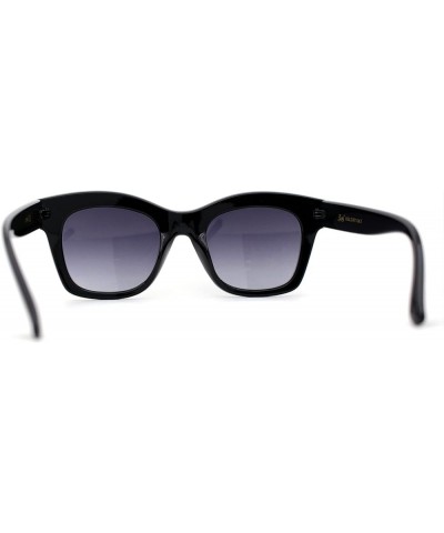 Womens Thick Horn Rim Hipster Boyfriend Sunglasses Black / Smoke $8.22 Designer