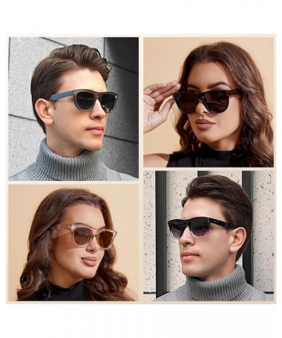 Concave Square Sunglasses Womens Mens Trendy Polarized Sunglasses Concave Outer and convex Inner Design UV400 58750 Champagne...