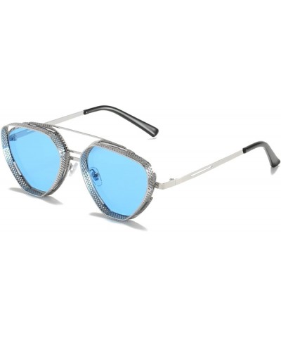 Metal Retro Punk Men and Women Decorative Sunglasses (Color : G, Size : 1) 1 G $12.86 Designer