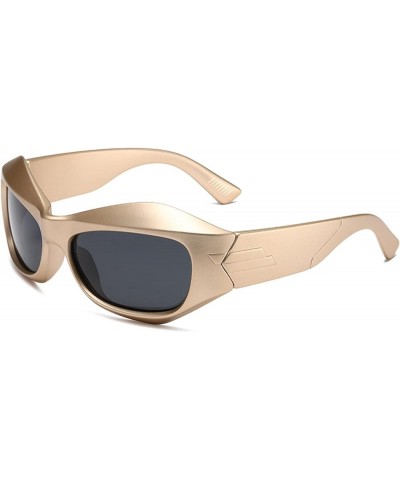 Cat Eye Punk Men and Women Outdoor Sports Fashion Sunglasses (Color : C, Size : 1) 1 I $18.82 Sport