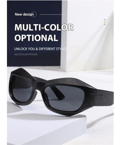 Cat Eye Punk Men and Women Outdoor Sports Fashion Sunglasses (Color : C, Size : 1) 1 I $18.82 Sport