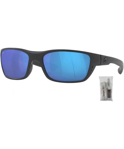 mens Whitetip Polarized Pillow Sunglasses With Designer iWear Eyewear Kit 01 Blackout / Blue Mirror 580g Glass Polarized $74....