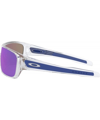 Men's Oo9307 Turbine Rotor Rectangular Sunglasses Polished Clear/Sapphire Iridium $66.44 Rectangular