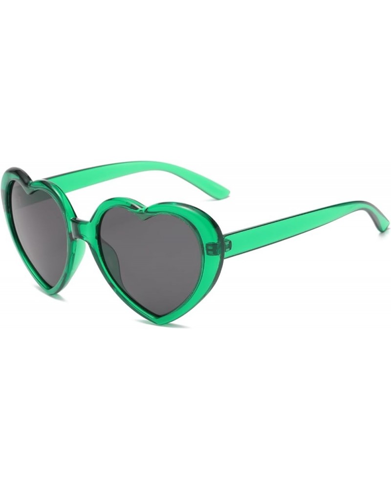 Retro Heart Sunglasses - Vintage Women Love Shaped Polarized Sunglasses Sun Glasses for Party Wedding Traveling Green Black $...