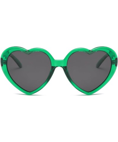 Retro Heart Sunglasses - Vintage Women Love Shaped Polarized Sunglasses Sun Glasses for Party Wedding Traveling Green Black $...