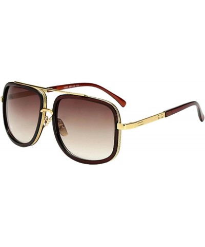 Large Frame Sunglasses Men'S Square Metal Sunglasses Women'S Retro Sunglasses Retro C3 $14.90 Square