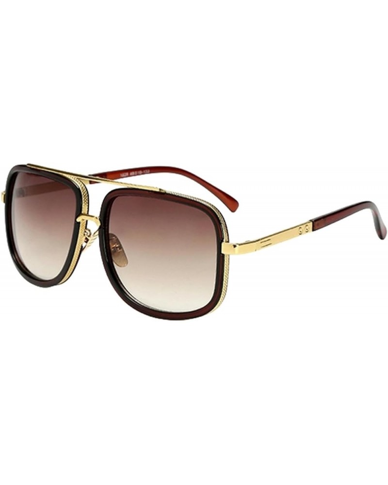 Large Frame Sunglasses Men'S Square Metal Sunglasses Women'S Retro Sunglasses Retro C3 $14.90 Square