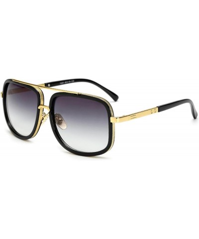 Large Frame Sunglasses Men'S Square Metal Sunglasses Women'S Retro Sunglasses Retro C3 $14.90 Square