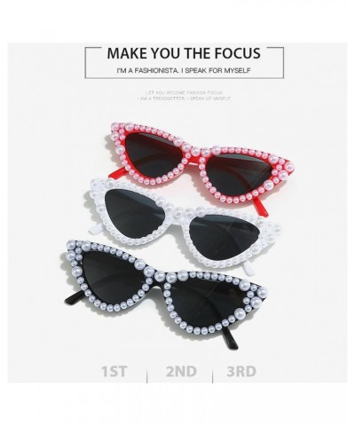 cat eye Party Sunglasses for Women Fashion Protection Sunglasses Vintage Cute Heart Sunglasses Red $9.63 Designer