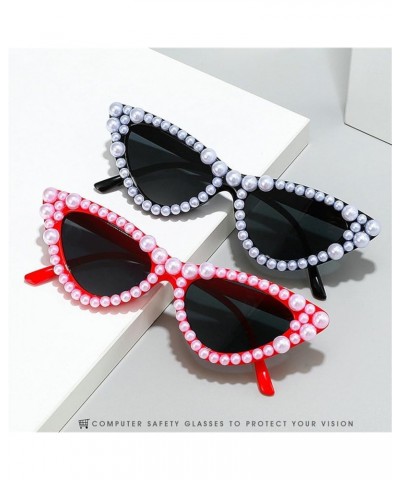 cat eye Party Sunglasses for Women Fashion Protection Sunglasses Vintage Cute Heart Sunglasses Red $9.63 Designer