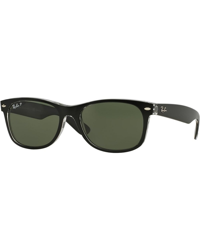 RB2132 New Wayfarer Sunglasses + Vision Group Accessories Bundle Black on Transparent/Crystal Green Polarized (605258) $76.12...