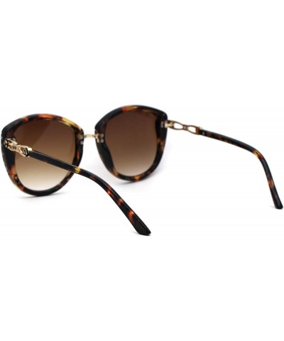 Womens Sparkling Rhinestone Trim Butterfly Fashion Sunglasses Tortoise Brown $9.15 Butterfly