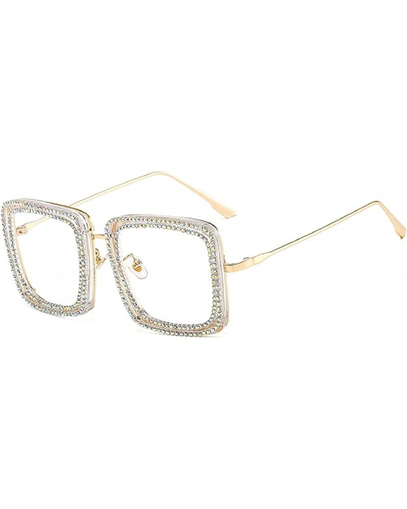 Retro Vintage Style Rimless Clear Lens Sunglasses for Women & Men Luxury Glasses Fashion Crystal Metal Eyewear Shades Transpa...