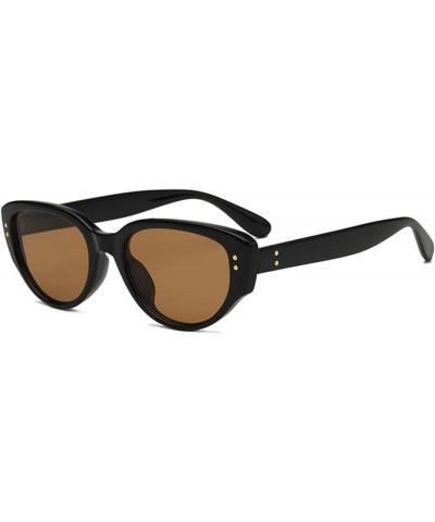 Retro Cat Eye Sunglasses for Women Men Vintage Cateye Designer Sunnies UV400 AM062 Black/Brown $6.88 Cat Eye