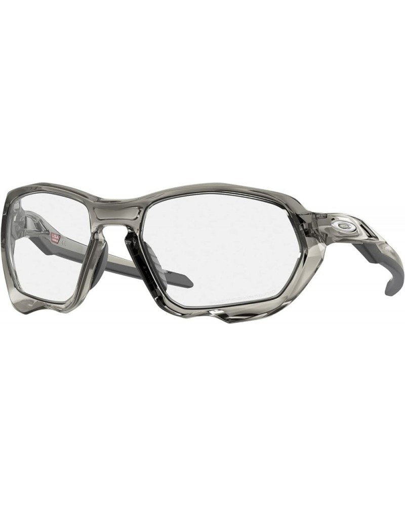 Men's Oo9019a Plazma Low Bridge Fit Rectangular Sunglasses Grey Ink/Photochromic $91.49 Rectangular