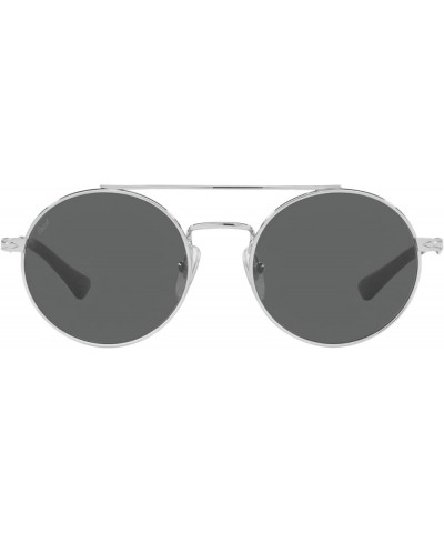 PO2496S Round Sunglasses Silver/Dark Grey $67.28 Round