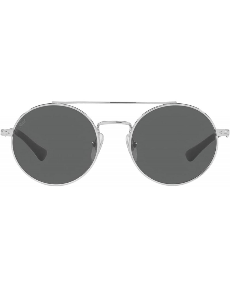 PO2496S Round Sunglasses Silver/Dark Grey $67.28 Round