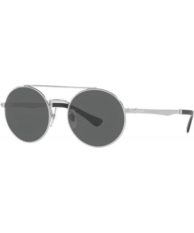 PO2496S Round Sunglasses Silver/Dark Grey $67.28 Round