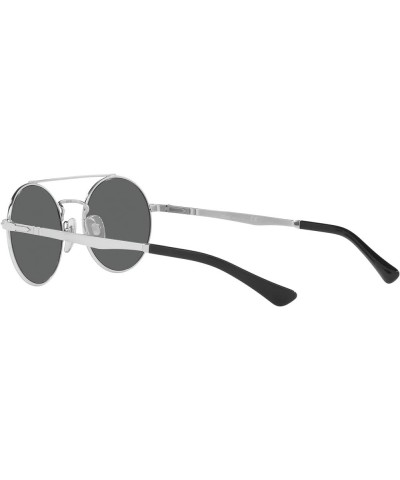 PO2496S Round Sunglasses Silver/Dark Grey $67.28 Round