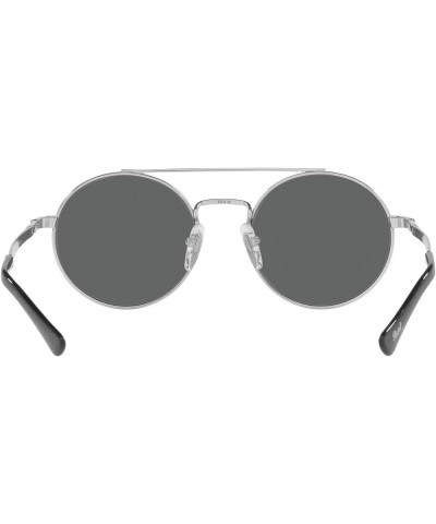 PO2496S Round Sunglasses Silver/Dark Grey $67.28 Round