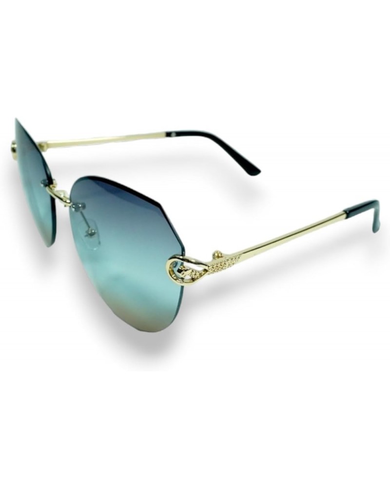 Sunglasses bevel Blue Color With Brown $9.60 Square