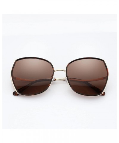 Polarized Sunglasses for Women Cateye Oversized Vintage Metal Frame Gradient Lens Sun Glasses UV400 Protection S1 Brown $13.0...