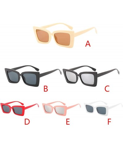 Adult Irregular Eye Sunglasses,Retro Eyewear Fashion Radiation Protection F $7.50 Rectangular