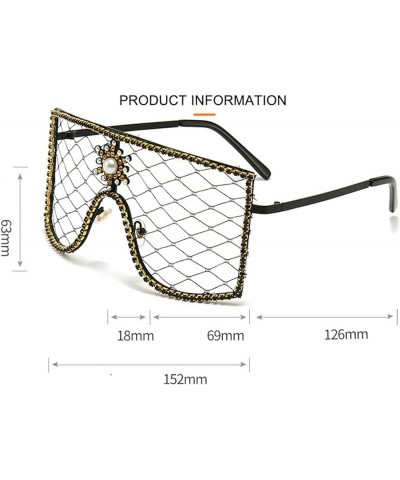 Rhinestone Y2K Sunglasses for Women Men Shield Flat Top Sunglasses Futuristic Frameless no Lens Glasses Blue $9.50 Shield