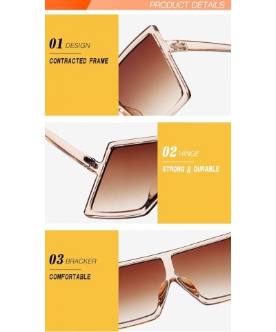 Sunglasses Square Women Female Eyewear Eyeglasses Plastic Frame Clear Lens Shade Fashion Driving C3 Lightbrown $17.22 Sport