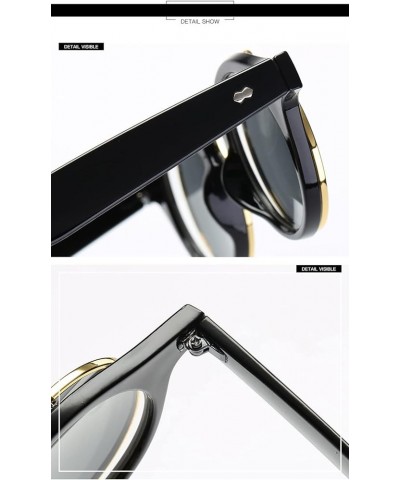 Fashion Vintage Round Steampunk Flip Up Sunglasses Classic Double Layer Clamshell Glasses 1 Black Gray $15.85 Sport