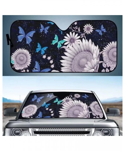 Car Front Windshield Sunshade Sunset Coconut Print Accordion Type Foldable Car Sunshade for Most Cars Trucks Vans 24 $14.26 D...