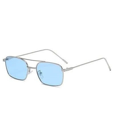 Small Rectangle Metal Sun Glasses Women Colorful Fashion Transparent Lens Punk Sunglasses Female Square Shades 4 $12.13 Recta...