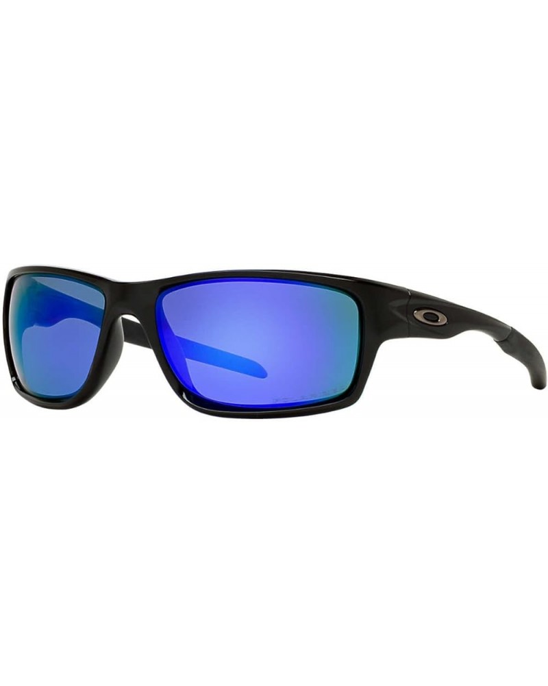 Mens Canteen Sunglasses (OO9225) Plastic Polished Black/Violet Iridium Polarized Blue $47.00 Rectangular