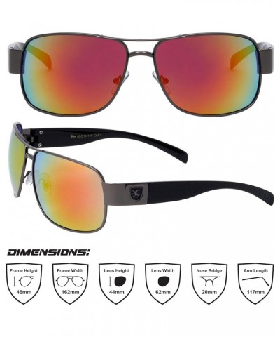 Dipstick - Squared Aviators Sunglasses Red Black $20.94 Aviator