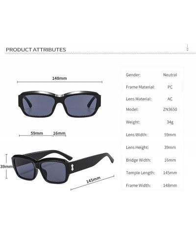 Square Men and Women Outdoor Vacation UV400 Sunglasses (Color : A, Size : 1) 1 D $16.57 Designer