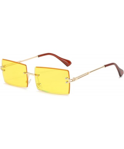 Frameless Square Men and Women Sunglasses Fashion Small Frame Decorative Sunglasses (Color : 5, Size : 1) 1 15 $11.24 Designer