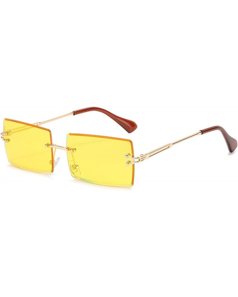 Frameless Square Men and Women Sunglasses Fashion Small Frame Decorative Sunglasses (Color : 5, Size : 1) 1 15 $11.24 Designer