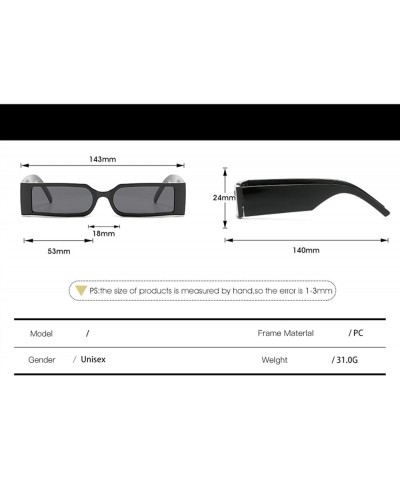 Small Frame Fashion Hip-hop Outdoor Beach Vacation Sunglasses for Men and Women (Color : 8, Size : 1) 1 1 $12.44 Designer