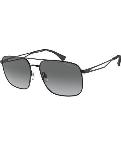 Men's Round Fashion Sunglasses Matte Black/Gradient Grey $45.87 Round