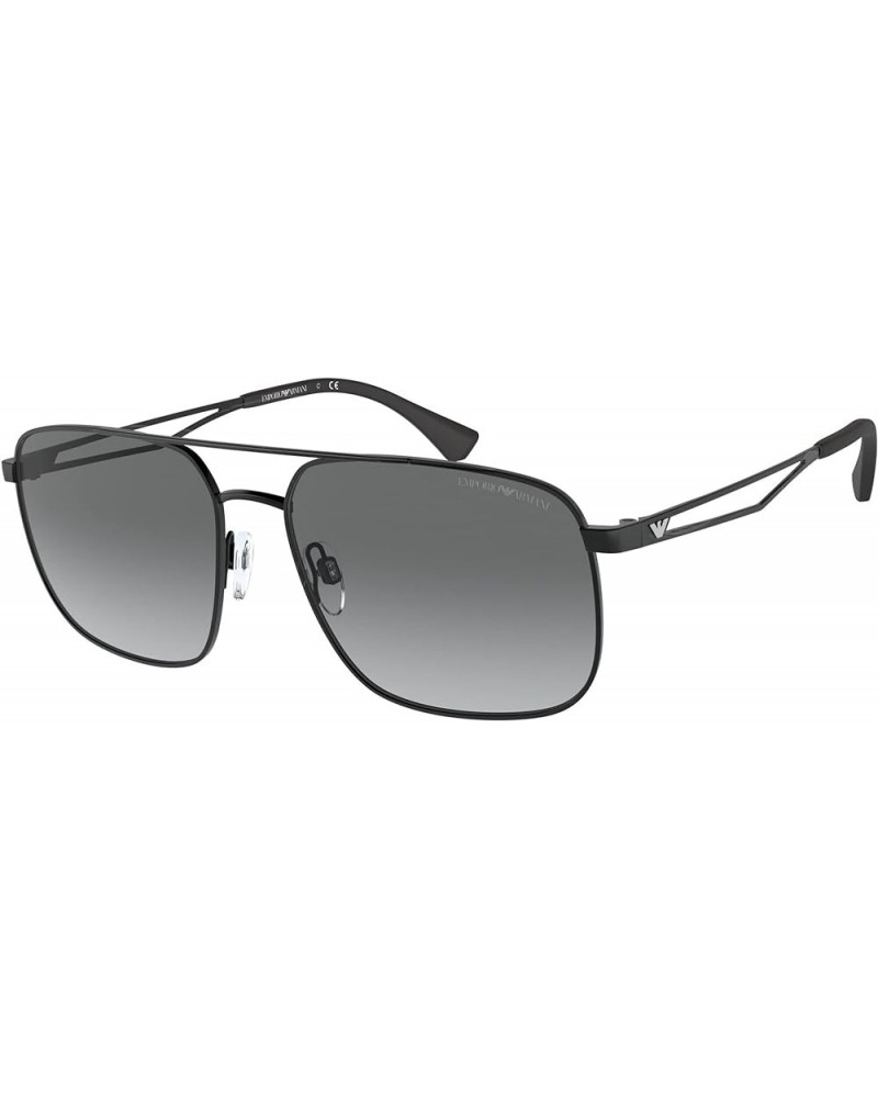 Men's Round Fashion Sunglasses Matte Black/Gradient Grey $45.87 Round